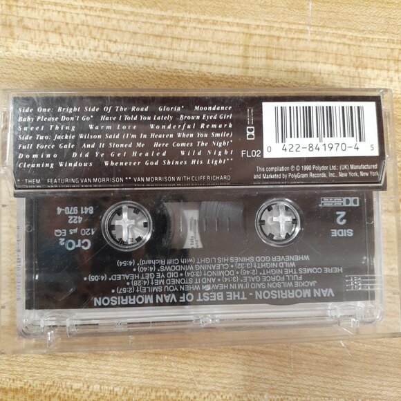 Best of Van Morrison Cassette 1990 PolyGram WB Brown Eyed Girl Stoned Me VTG - Picture 2 of 6